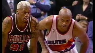 Charles Barkley vs Dennis Rodman gets HEATED (02/06/1996)
