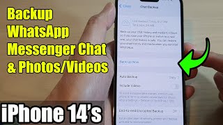 iPhone 14's/14 Pro Max: How to Backup WhatsApp Messenger Chat & Photos/Videos