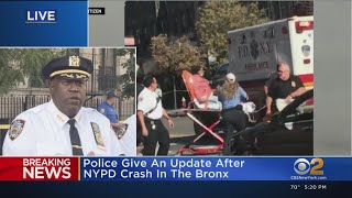NYPD update after police car crashed in the Bronx