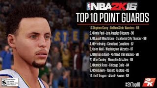 NBA 2K16 - TOP 10 POINT GUARDS IN NBA 2K16!!! #2KTOP10