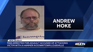 LMPD: Man beats stranger with hammer in downtown Louisville