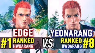 T8 🔥 EDGE (#1 Ranked Hwoarang) vs YEONARANG (#8 Ranked Hwoarang) 🔥 Tekken 8 High Level Gameplay