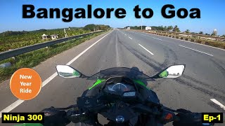 Bangalore to Goa Trip || Ep-1 || Ninja 300 || Palolem South Goa || Solo Bike Ride #ninja300