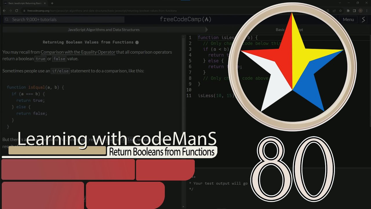 JavaScript Basic 80: Returning Boolean Values From Functions ...