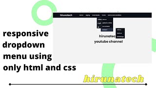 FULLY RESPONSIVE DROPDOWN MENU USING HTML & ONLY CSS.