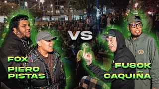 FUSOK🇨🇱 CAQUIÑA🇵🇪 VS FOX🇵🇪 PIERO PISTAS🇵🇪 || EXHIBICIÓN PLAZA DE REYES