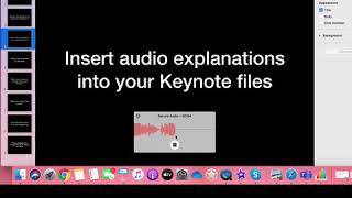 Insert audio explanations into Keynote