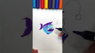 How To Draw A Cartoon Fish|如何画鱼|可爱|cute|卡通鱼|cartoon