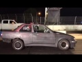 Nissan Sentra B13 turbo drag race 1/8 mile track (7.2@100mph)