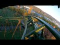 kondaa on ride 4k pov close to track beautiful sunrise walibi belgium