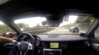 Mercedes-Benz SLK 250 CDI Driving on Autobahn / POV