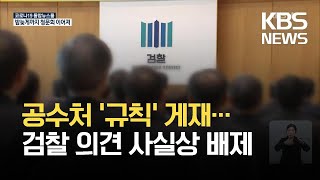 “검찰 이첩 사건도 공수처가 기소 가능” 규칙에 명시 / KBS 2021.05.05.