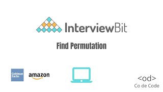Find Permutation - Interview Bit Solution