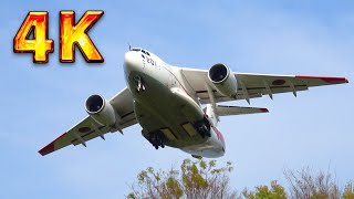 【4K】迫力のゴーアラウンドにアプローチ！！XC-2タッチ\u0026ゴー訓練 in岐阜基地【航空自衛隊】