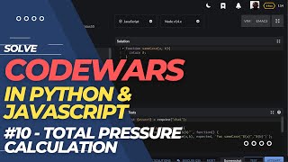 CODEWARS #10 - Total pressure calculation (solved in Python & Javascript)