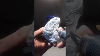 翡翠随形龙牌雕刻|Emerald Dragon Pendant Carving#shorts