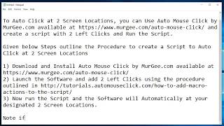How to Auto Click at 2 Locations