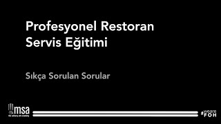 Profesyonel Restoran Servis Eğitimi - Sıkça Sorulan Sorular