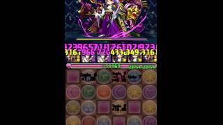 パズドラ【降臨チャレンジ【ノーコン】】黄泉神　光アヌビスPT（理事長）