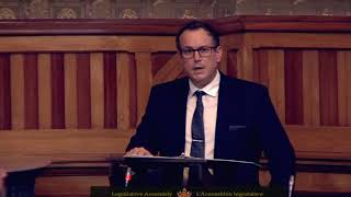 MLA for Fredericton-York Ryan Cullins seconds the Throne Speech