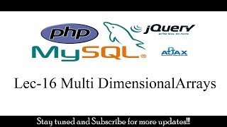 Lec-16 Multi Dimensional Arrays in PHP | PHP Tutorial Hindi/Urdu