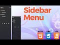 How To build A Responsive Sidebar Menu In Html, Css, And Javascript