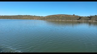 Boating on lake Alqueva in Alentejo, Portugal