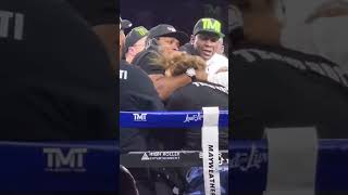 Mayweather security grabs MMA fighter by the neck & gets hit #mayweather #gotti #shorts