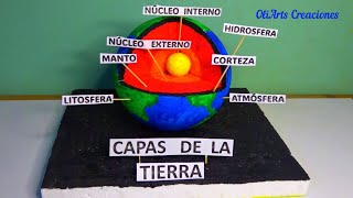 Como hacer MAQUETA CAPAS DE LA TIERRA paso a paso / model layers of the Earth