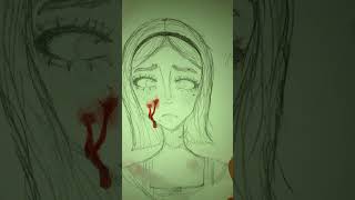 രക്തം ചീറ്റുന്ന വിധം🩸💋#drawing #diy #tutorial #paper #traditionalart #shorts #art #blood