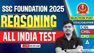 SSC CGL /CHSL 2025 Classes | Reasoning Seating Arrangement | CGL Foundation Batch | By Vinay Sir