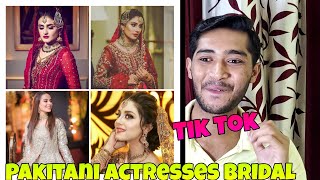 Pakistani actress bridal photoshoot Tiktok compilation | pakitani Tiktokers bridal | Indian Reaction
