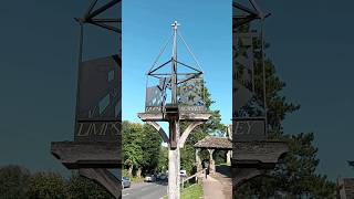 Beautiful and unusual 4-sided village sign in Limpsfield, south-east England