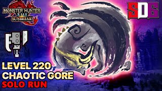 Monster Hunter Rise: Sunbreak | Level 220 Afflicted Chaotic Gore | Dragon Switchaxe Solo Run!