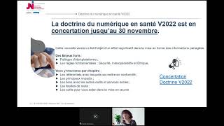 JNI 2022 : Webinaire Doctrine du numérique en santé version 2022