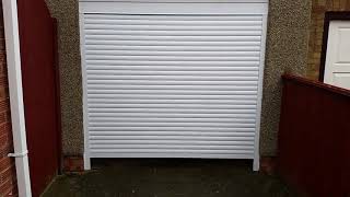 White Garage Roller Door, 55mm slats, under lintel fitting.