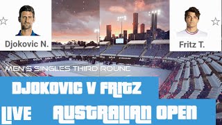 Novak Djokovic vs Taylor Fritz Match Live (3R) | Australian Open 2021