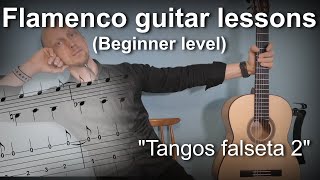 Flamenco guitar lessons - Beginner level - Tangos falseta 2
