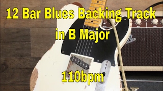 12 Bar Blues Backing Track in B Major. 110 bpm