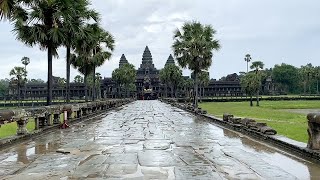 View of Angkor Wat temple after raining (ទេសភាពប្រាសាទអង្គរក្រោយពេលមេឃភ្លៀង) KHMER EMPIRE