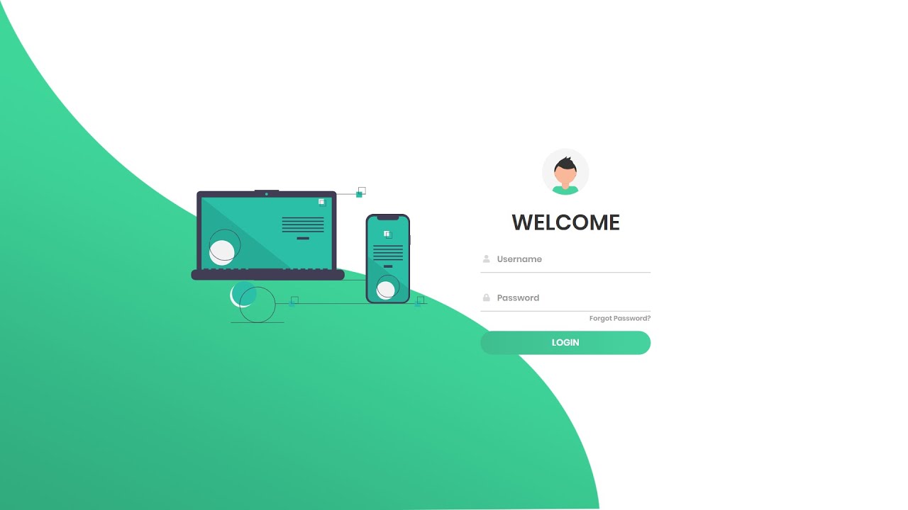 Responsive Animated Login Page Html CSS JS - YouTube