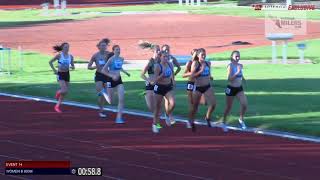 VMC 14.01.2021: Women 800m B race