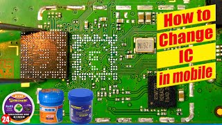 How to reball \u0026 change mobile phone CPU EMMC IC with BGA Stencil | IC Replacement process Tutorial24