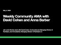 Weekly Community AMA with David Cohen, Co-founder and Managing Partner of Techstars - May 4