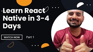 Learn React Native in 3-4 Days - Part 1 | Engineer Codewala #reactnative #components #hindi #india