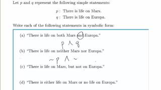 Logic Example: Translating to Symbolic Form