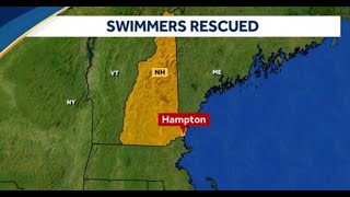 Firefighters, off-duty lifeguards rescue swimmers caught in rip current at Hampton Beach