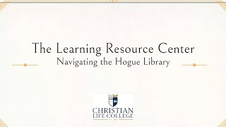 CLC Distance Learning Resources | Virtual Library Tour & hogue.library.site Overview