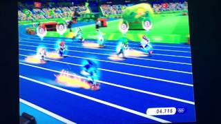 Mario and Sonic at the Rio 2016 Olympic Games- 100m (4-Player Match) (MAX difficulty)