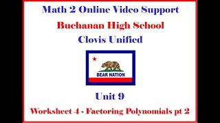Math 2 Unit 9 WS 4 Homework Help Morgan